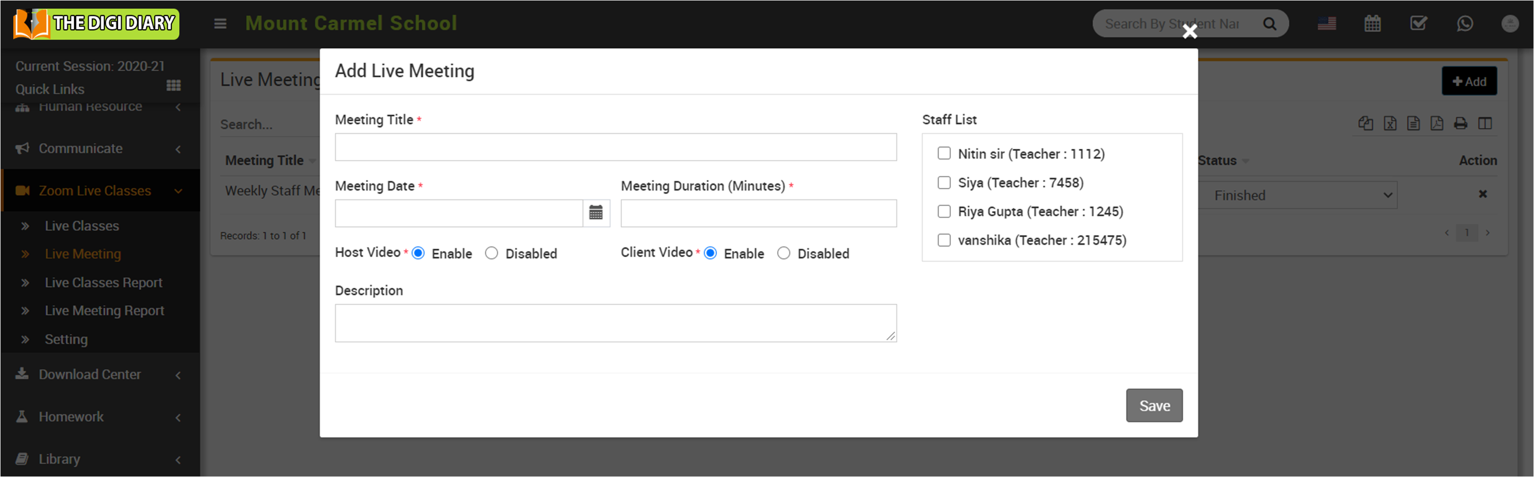 add live meeting