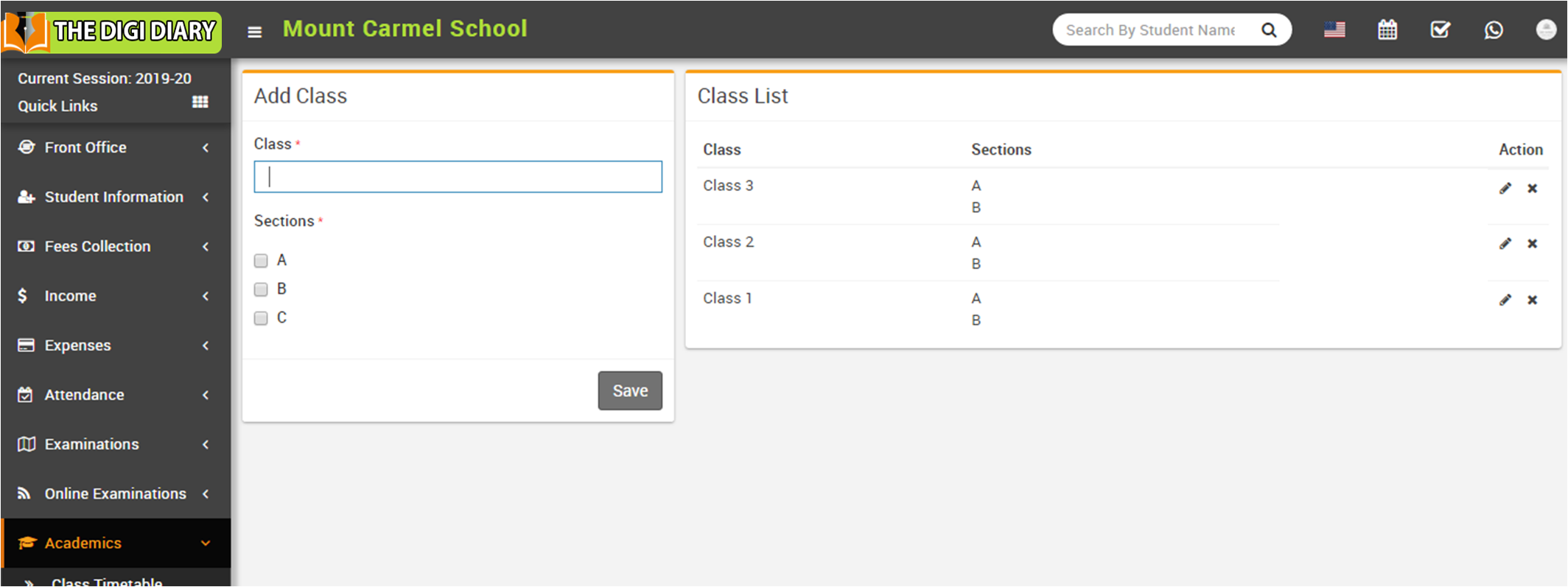 academic class add