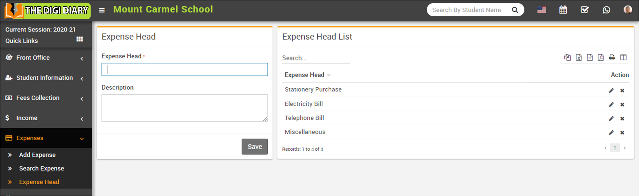 Add expense head image