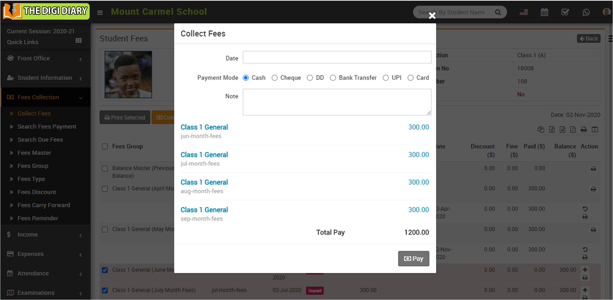 Collect fees image