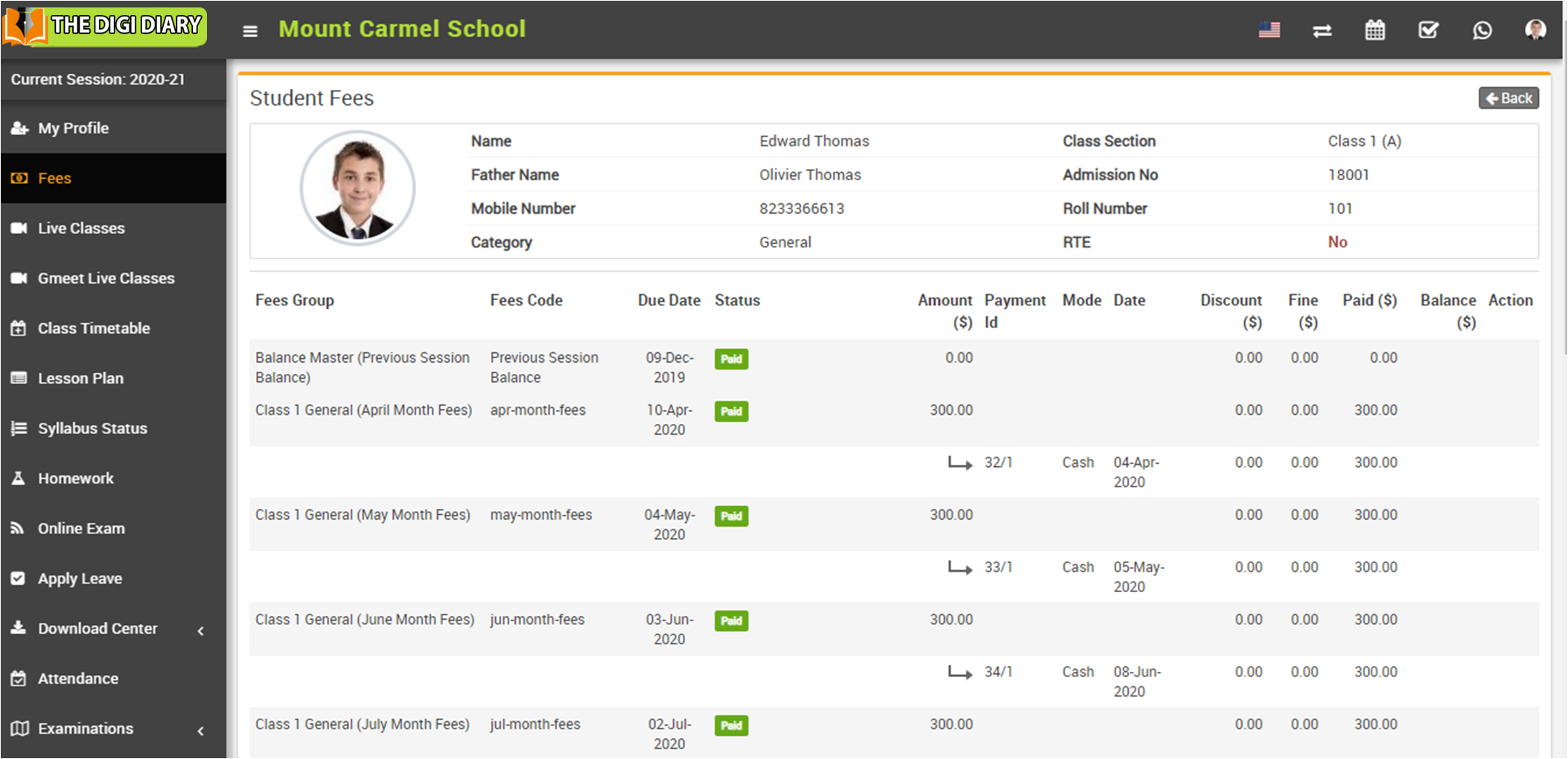 Student fees collection image