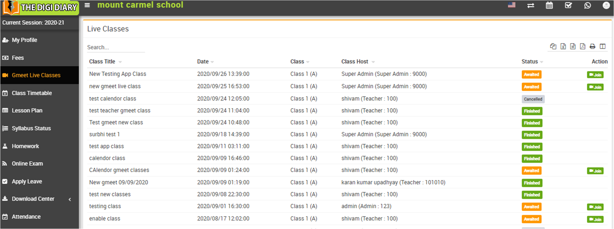 join Gmeet live class image