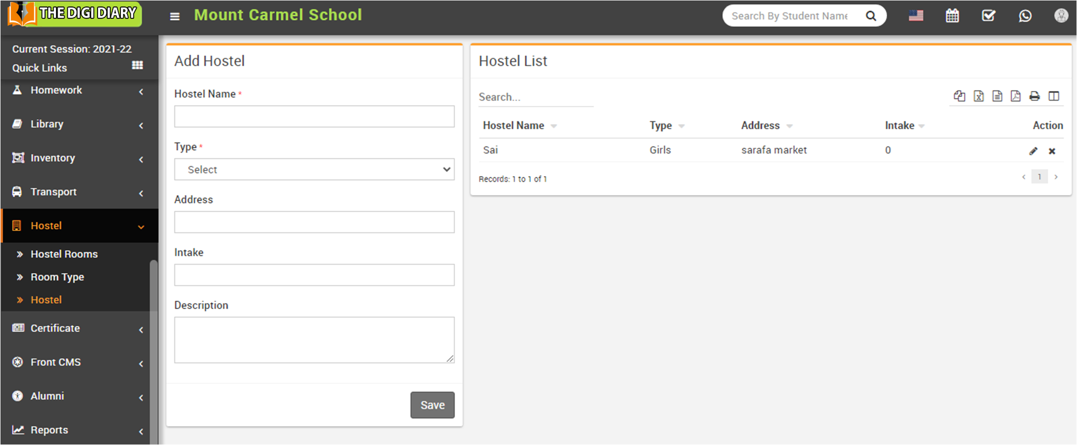Add hostel image