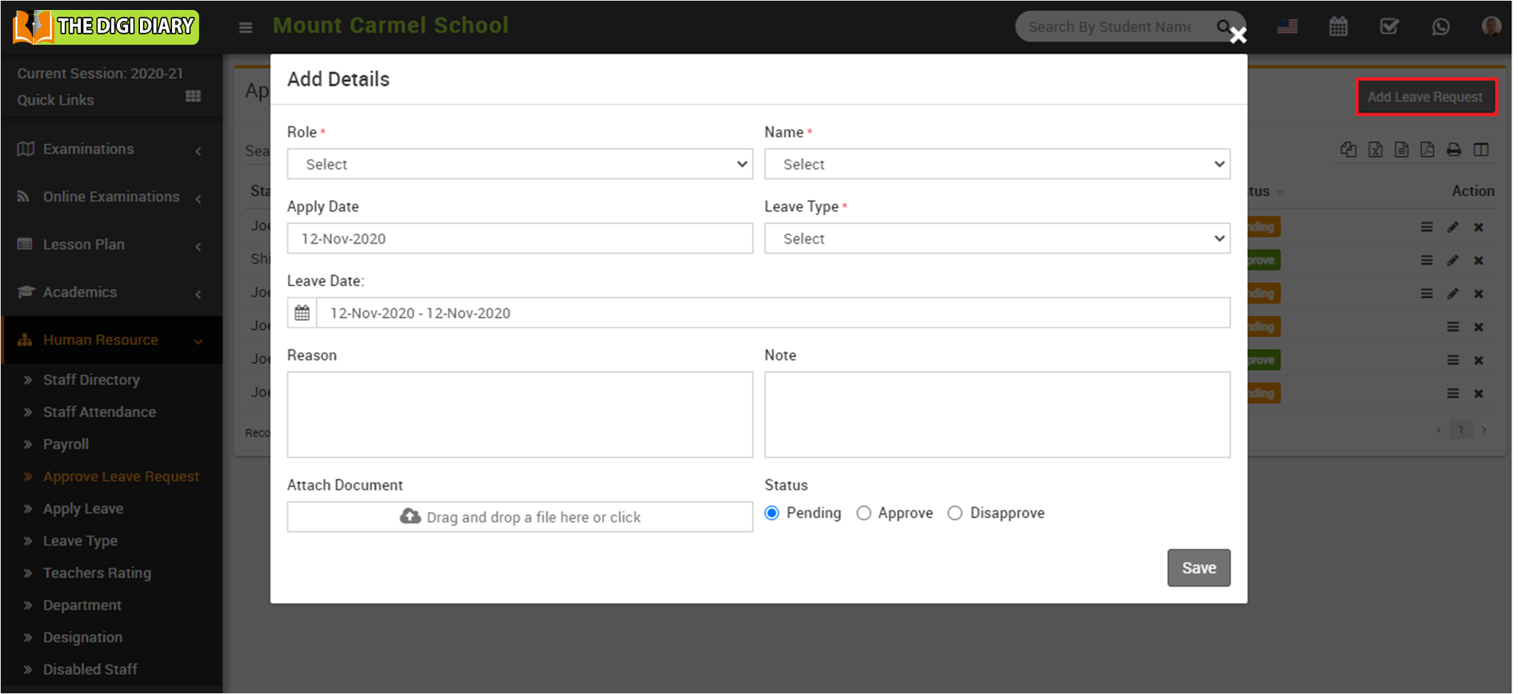 Add leave request image