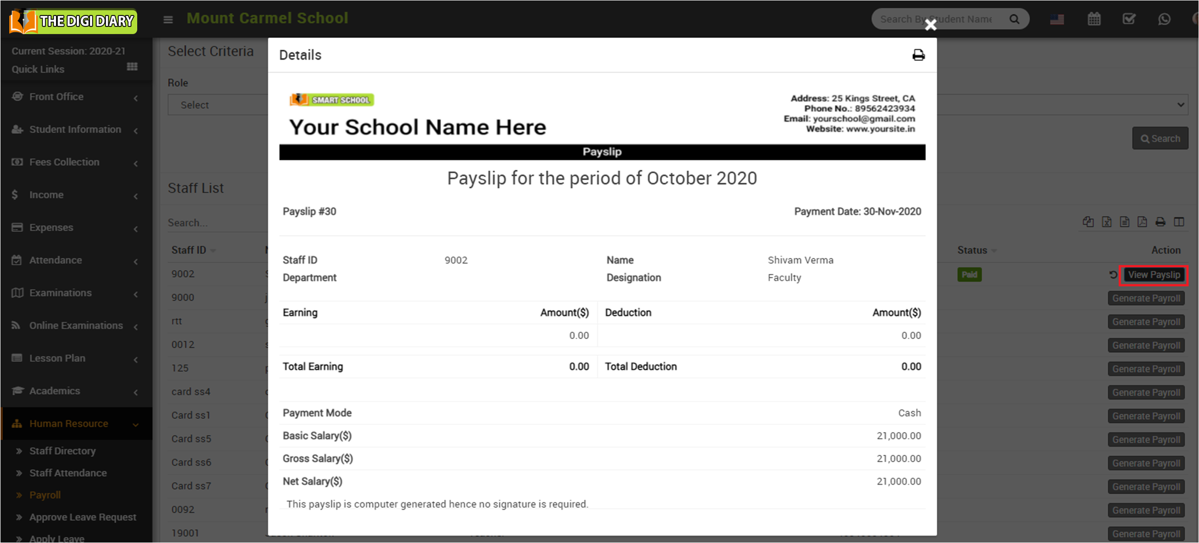 staff payslip image
