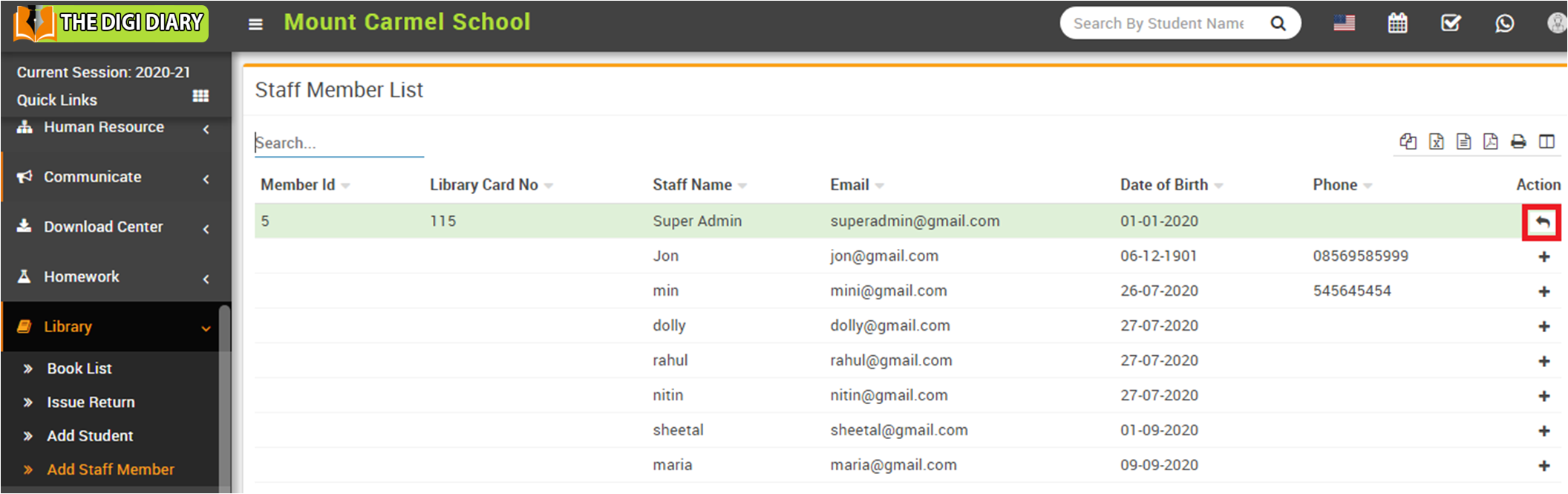 Add staff member image