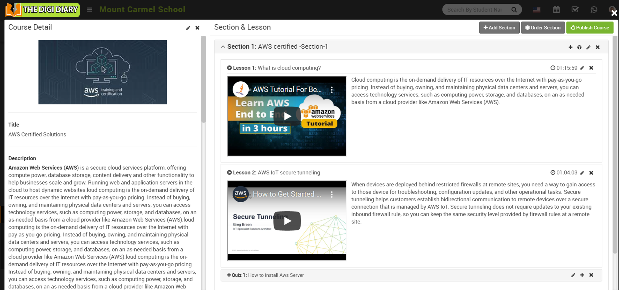  publish course image