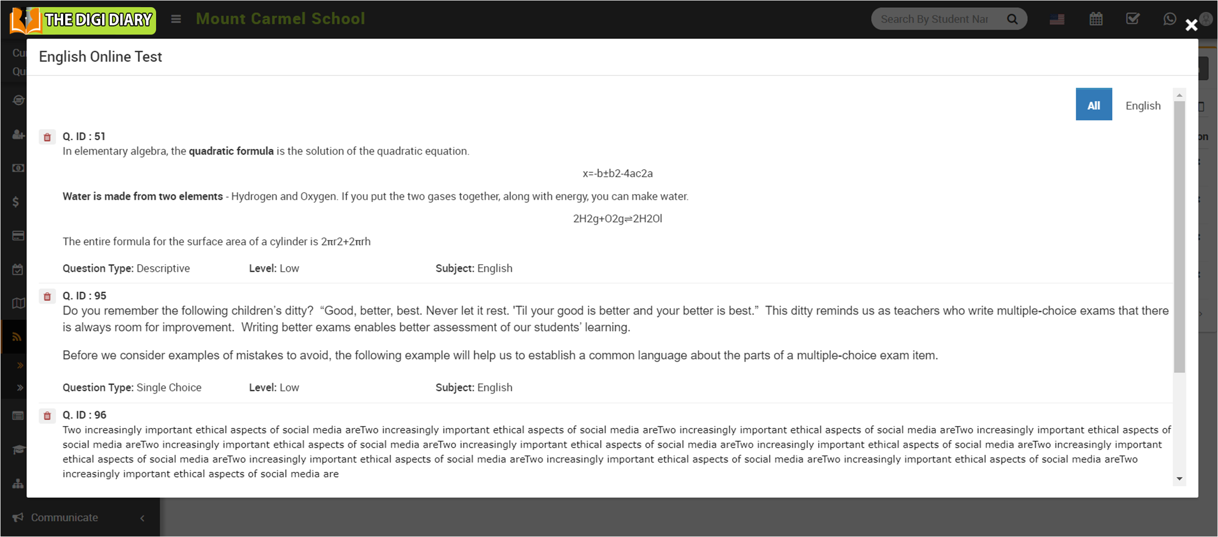 Question List
