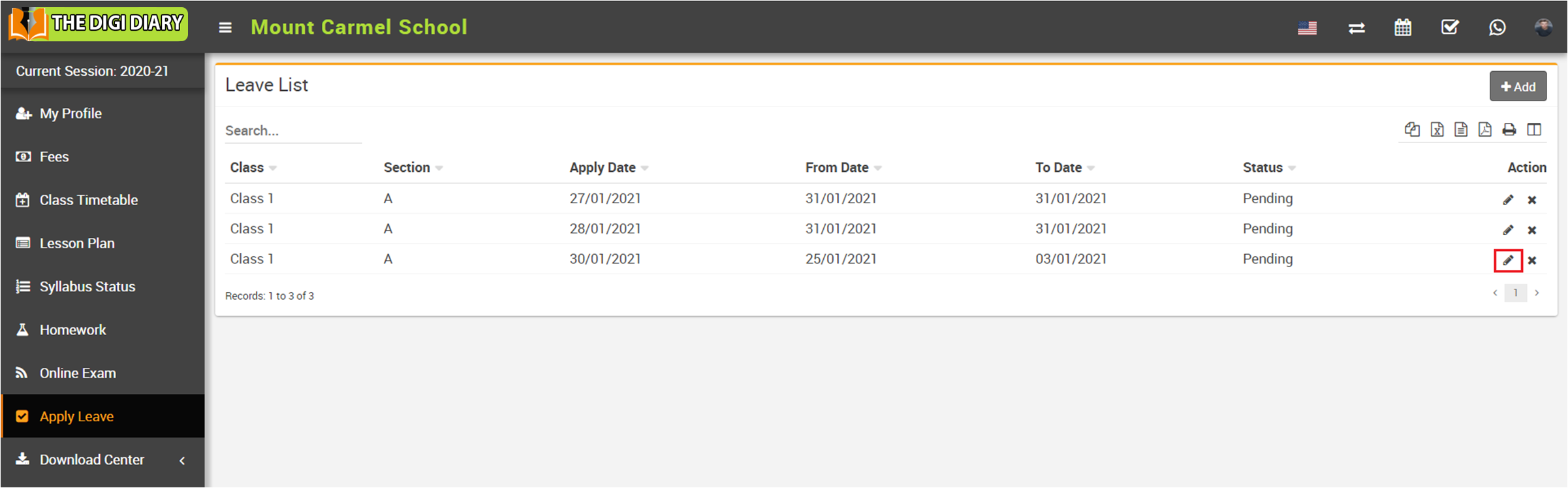Leave list image