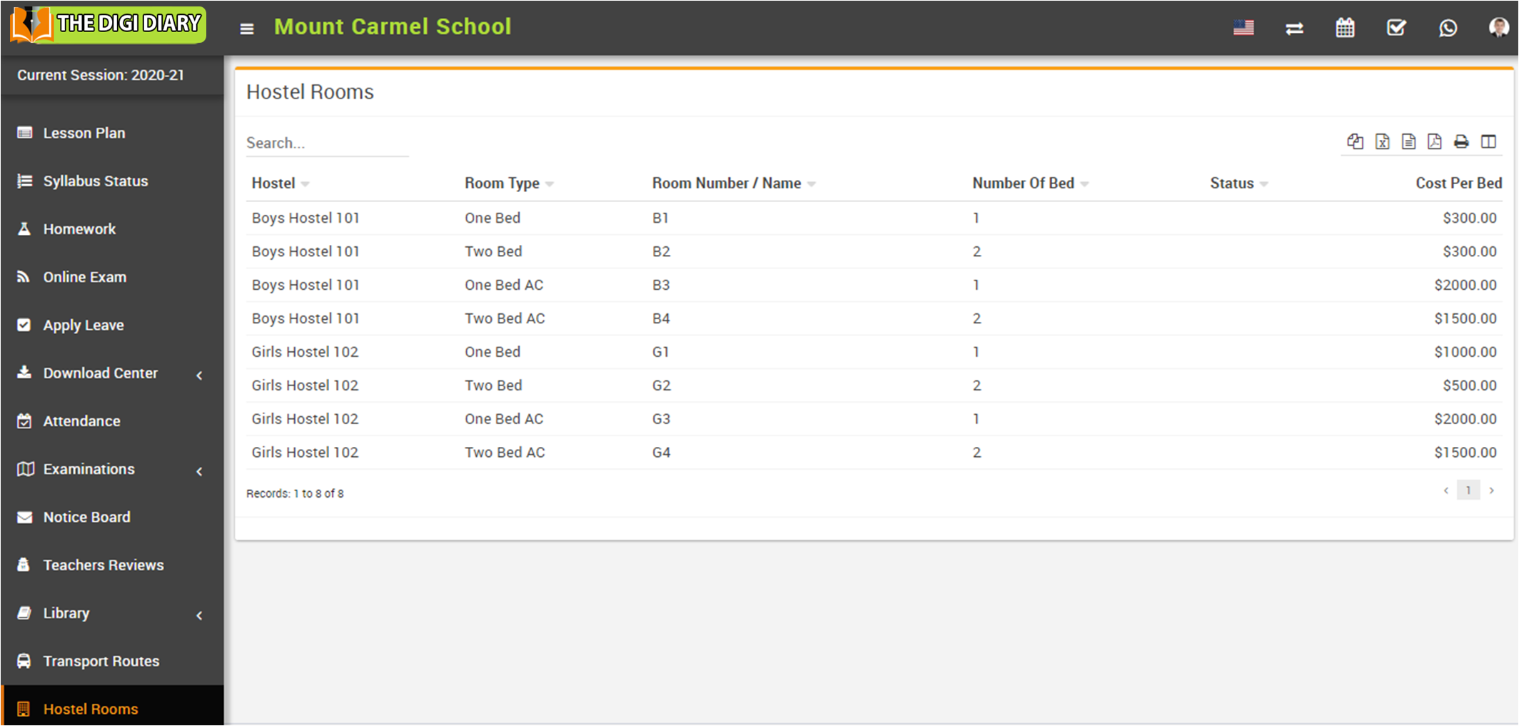 Hostel Room List Image
