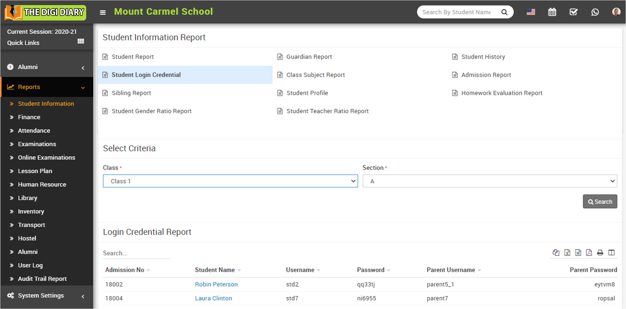 Login credential report image