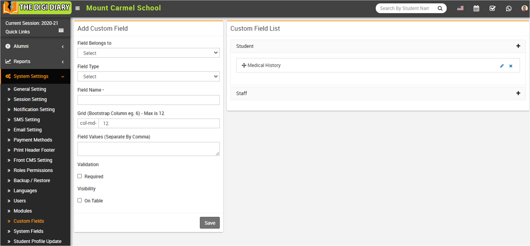 Add custom Field image