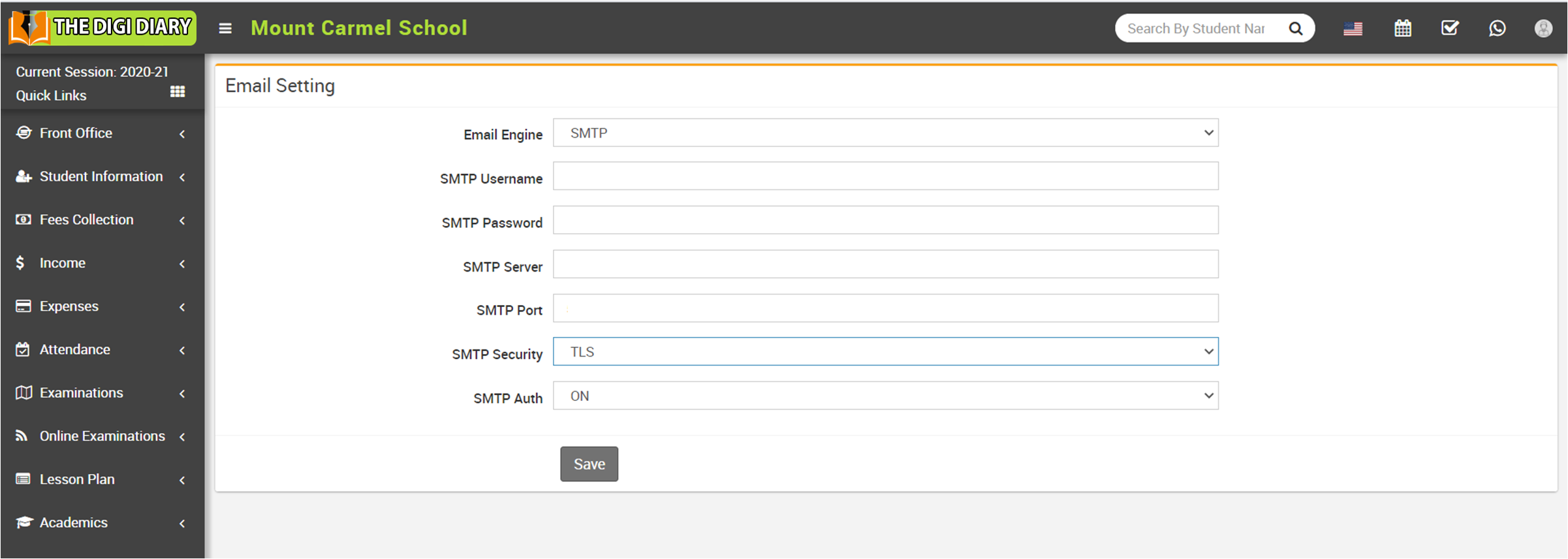 email setting for SMTP image