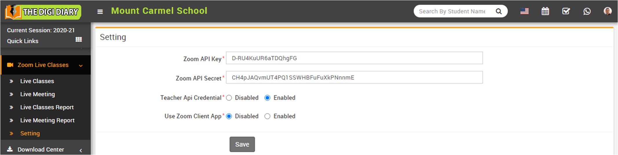Zoom Client App Setting